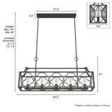 Hunter Stone Creek 5 Light Noble Bronze Basket Chandelier Dining Room Light
