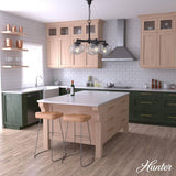 Hunter Saddle Creek 5-Light Noble Bronze Schoolhouse Chandelier with Clear Seeded Glass Shades