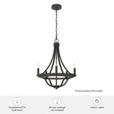 Hunter Perch Point 5-Light Noble Bronze Candlestick Chandelier