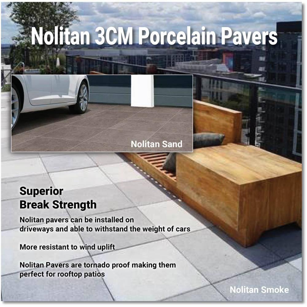 MSI Nolitan Sand 3 cm x 24 in. x 24 in. Porcelain Paver Floor Tile (8 sq. ft./Case)