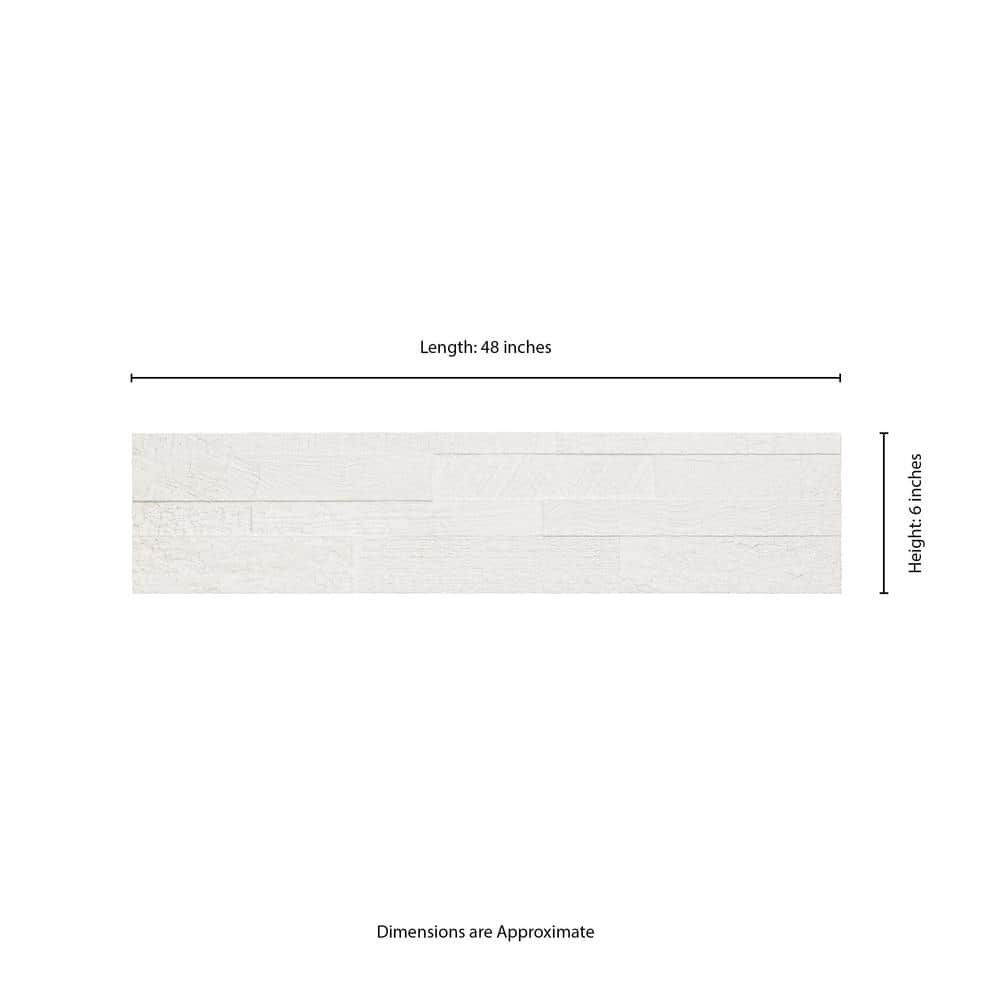 MSI Nora Ice Ledger Panel 6 in. x 24 in. Textured Matte Porcelain Wall Tile (528 sq. ft./Pallet)