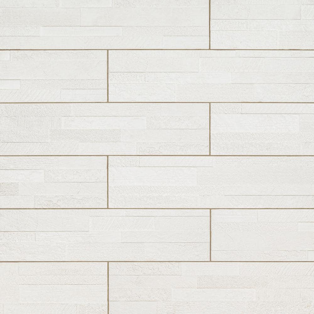 MSI Nora Ice Ledger Panel 6 in. x 24 in. Textured Matte Porcelain Wall Tile (528 sq. ft./Pallet)