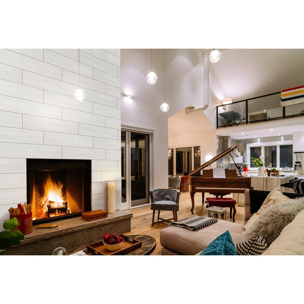 MSI Nora Ice Ledger Panel 6 in. x 24 in. Textured Matte Porcelain Wall Tile (528 sq. ft./Pallet)