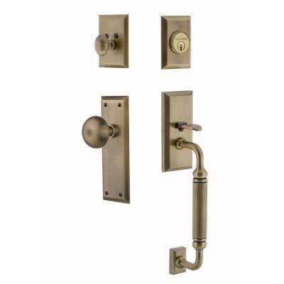 Delaney 
    Visconti Single Cylinder Edged Bronze Door Handleset with Santo Interior - Super Arbor