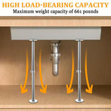 Numhew Adjustable Stainless Steel Undermount Sink Bracket Kit