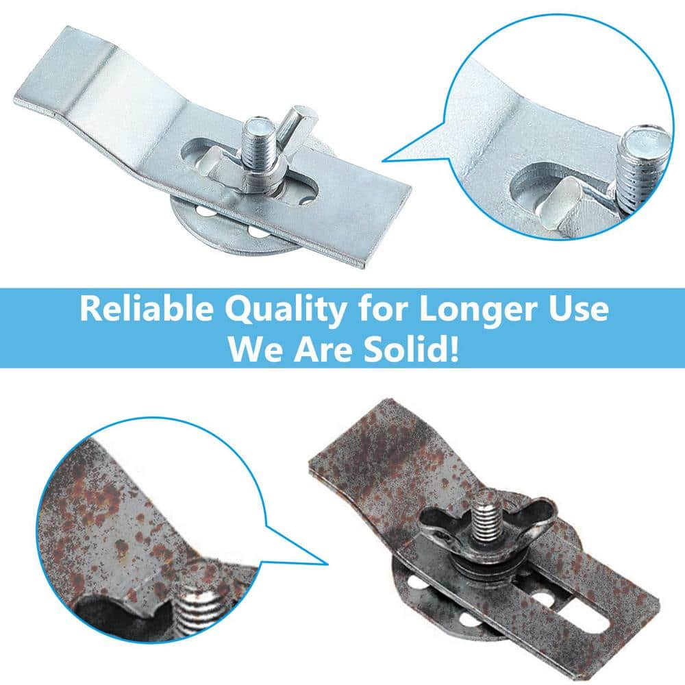 Numhew Silver Zinc-Plated Steel Undermount Sink Clips - 12 Pack