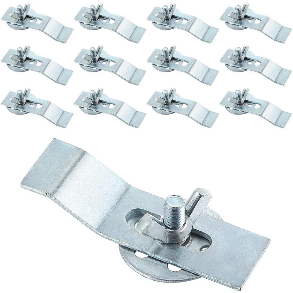 Numhew Silver Zinc-Plated Steel Undermount Sink Clips - 12 Pack