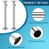 Numhew Adjustable Stainless Steel Undermount Sink Brackets Support Pole (2-Pack)