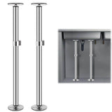 Numhew Adjustable Stainless Steel Undermount Sink Brackets Support Pole (2-Pack)