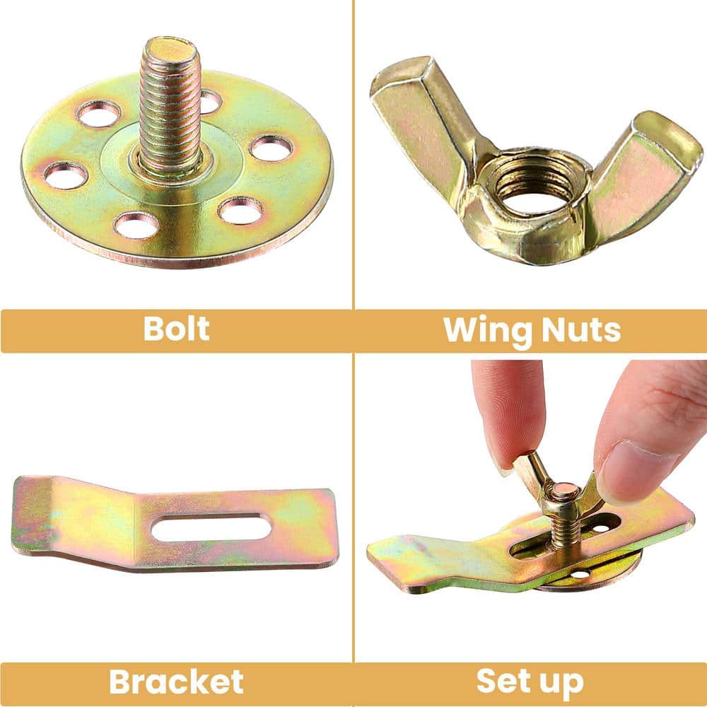 Numhew Gold Undermount Sink Clips Mounting Kit - 12 Pack