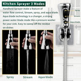 Numhew Sink Faucet Sprayer Set with 59-inch Hose, Water Saving Aerator