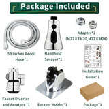 Numhew Sink Faucet Sprayer Set with 59-inch Hose, Water Saving Aerator