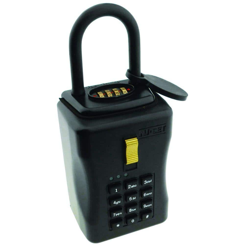 NUSET Eyecon WiFi Enabled Smart Lock Box with Hanging Shackle for Key Storage