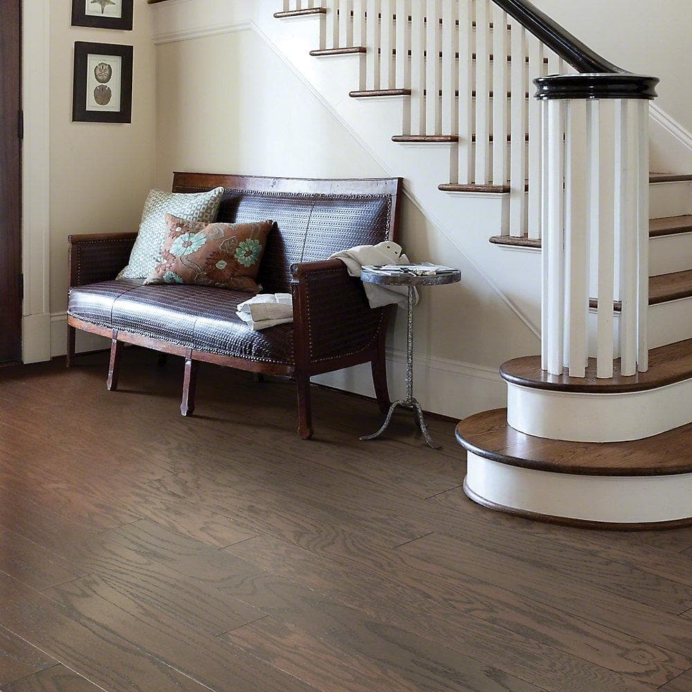 Shaw Bradford 5 Nutmeg Red Oak 3/8 In. T X 5 in. W Tongue and Groove Smooth Engineered Hardwood Flooring (23.66 sq.ft./case)
