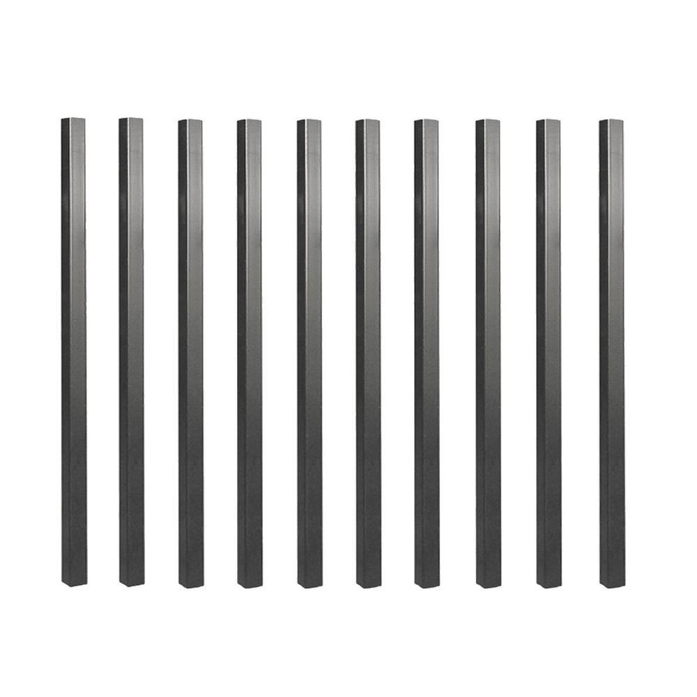 NUVO IRON 26 in. x 3/4 in. Galvanized Square Balusters (10-Pack)