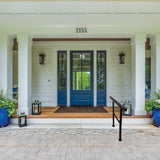 NUVO IRON 34.75 in. H x 48 in. W Black Aluminum Stair Railing Kit