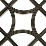 NUVO IRON 15 in. x 15 in. Black Cast Aluminum Square/Diamond Insert for Wooden Gate or Fence