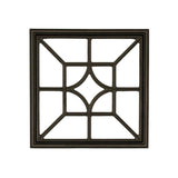 NUVO IRON 15 in. x 15 in. Black Cast Aluminum Square/Diamond Insert for Wooden Gate or Fence