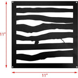 NUVO IRON 11 in. x 11 in. Black Cast Aluminum Branch Style Insert for Wooden Gate or Fence