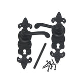 NUVO IRON Antique Colonial 7 in. Black Galvanized Steel Gate, Door, or Cabinet Handle