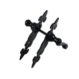 NUVO IRON Antique Colonial 7 in. Black Galvanized Steel Gate, Door, or Cabinet Handle