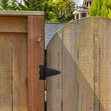 NUVO IRON 6 in. x 6 in. Black Galvanized Steel Tee Hinge (2-Pack)