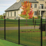 NUVO IRON Legacy Collection Powder Coated Black Galvanized Steel Universal Brackets for Fence Panels