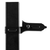 NUVO IRON Legacy Collection Powder Coated Black Galvanized Steel Universal Brackets for Fence Panels