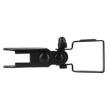 NUVO IRON Legacy Collection Powder Coated Black Galvanized Steel Universal Swivel Brackets for Fence Panels