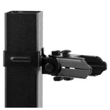 NUVO IRON Legacy Collection Powder Coated Black Galvanized Steel Universal Swivel Brackets for Fence Panels