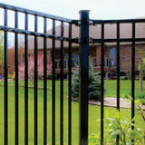 NUVO IRON Legacy Collection Powder Coated Black Galvanized Steel Universal Swivel Brackets for Fence Panels