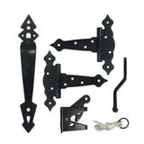 NUVO IRON 5 in. Black Galvanized Steel Decorative Ornamental Gate Hardware Kit (24-Pack)
