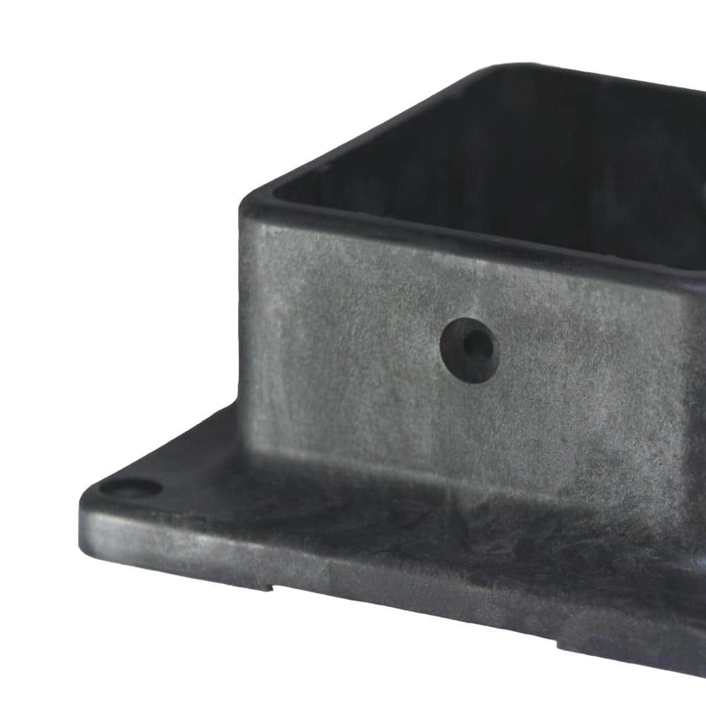 NUVO IRON 4 in. x 4 in. Black Plastic Multi-Purpose Post Base Anchor