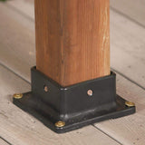 NUVO IRON 4 in. x 4 in. Black Plastic Multi-Purpose Post Base Anchor