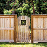 NUVO IRON EZ Install 6 Standard Fence Board Arched Pro Gate Frame with One 15 in. x 15 in. Square Diamond Insert