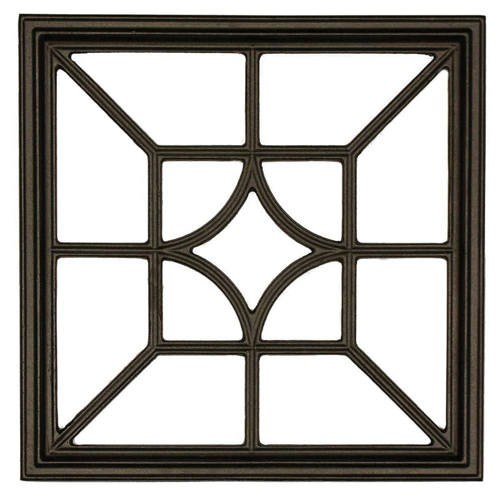 NUVO IRON EZ Install 6 Standard Fence Board Arched Pro Gate Frame with One 15 in. x 15 in. Square Diamond Insert