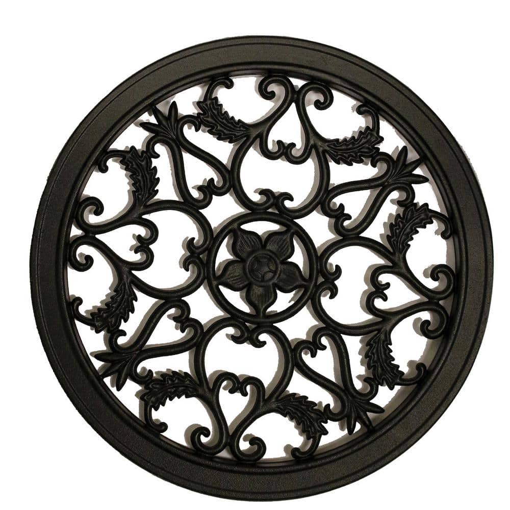 NUVO IRON EZ Install 6-Standard Fence Board Arched Pro Gate Frame with One 15 in. Dia Round Gate Insert