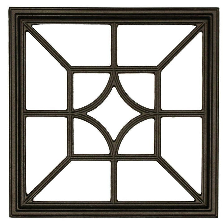 NUVO IRON EZ Install 8-Standard Fence Board Arched Pro Gate Frame with One 15 in. x 15 in. Square Diamond Insert