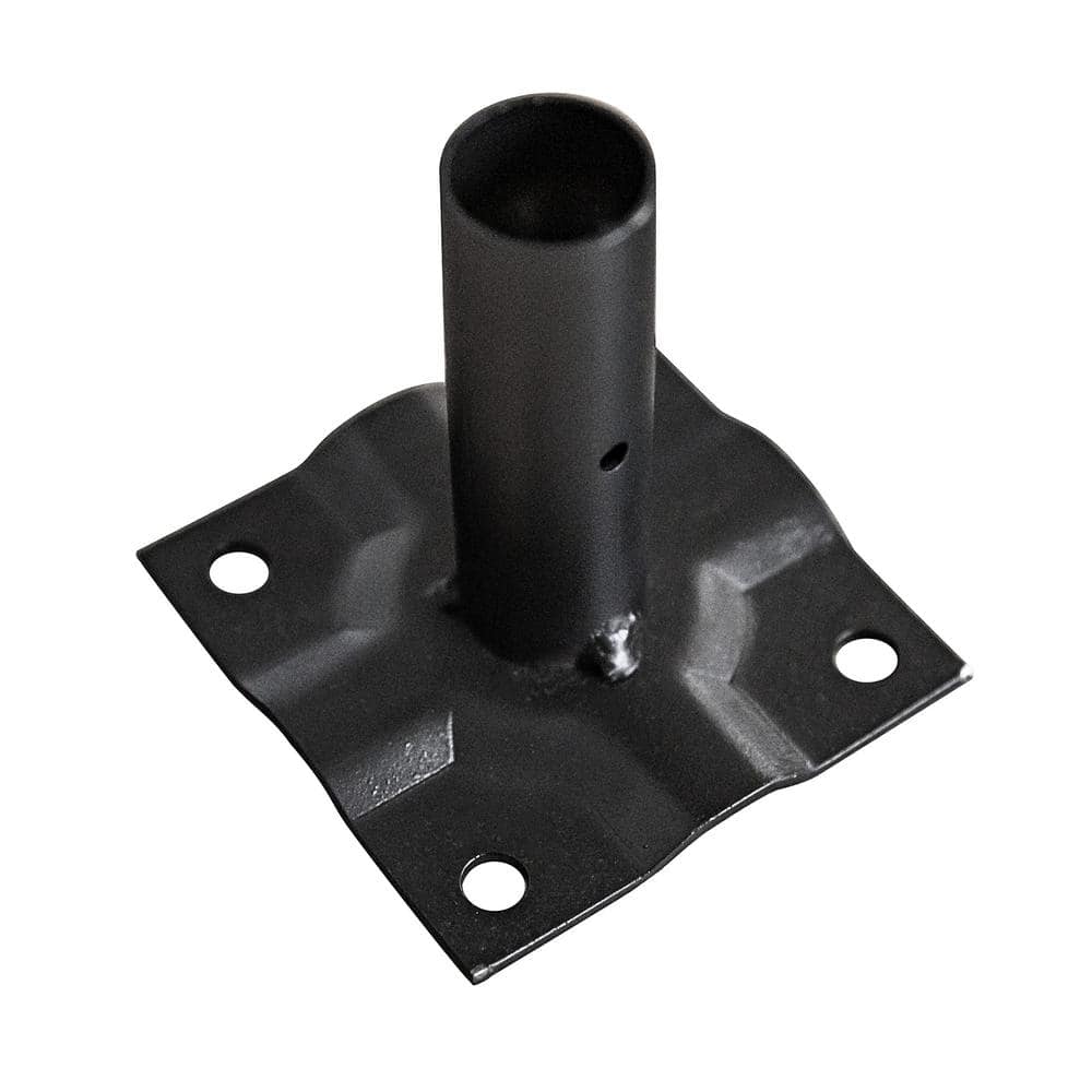 NUVO IRON Quick Fence Series 3 in. x 3 in. Metal Surface Fence Mount Plate
