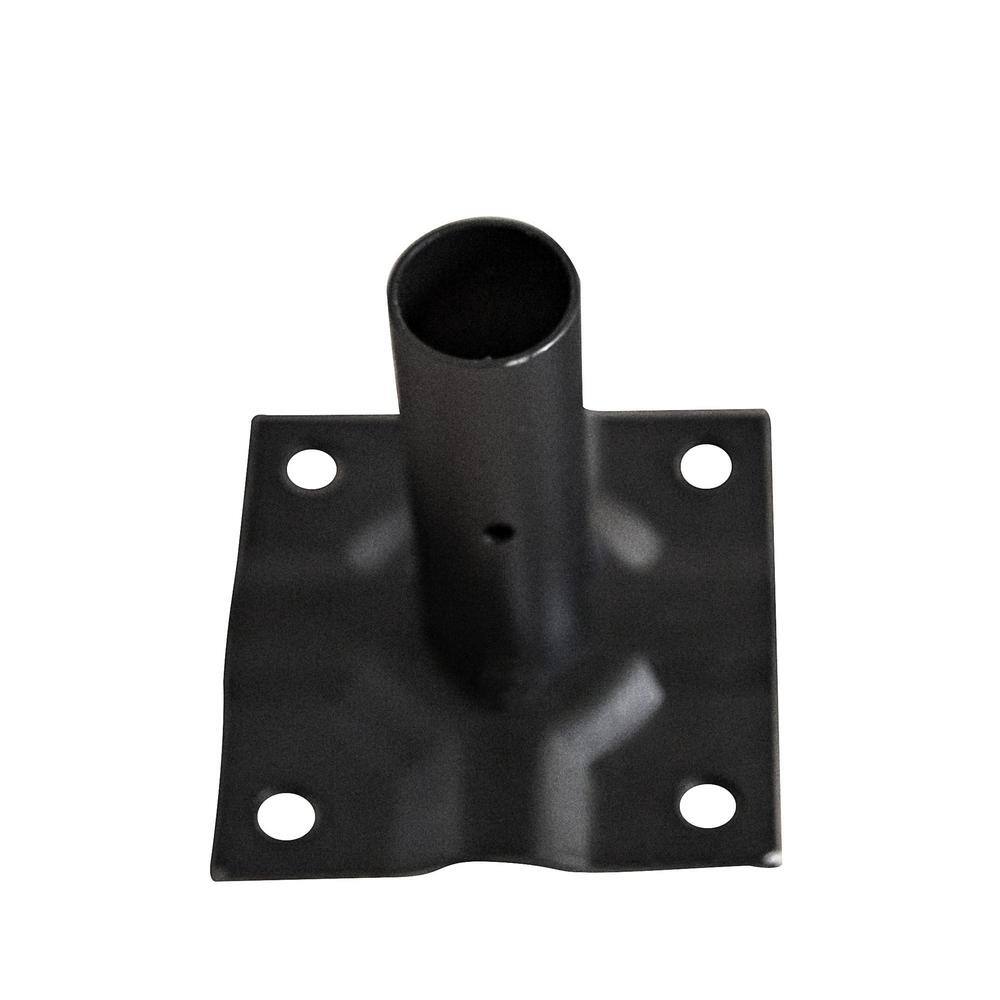 NUVO IRON Quick Fence Series 3 in. x 3 in. Metal Surface Fence Mount Plate