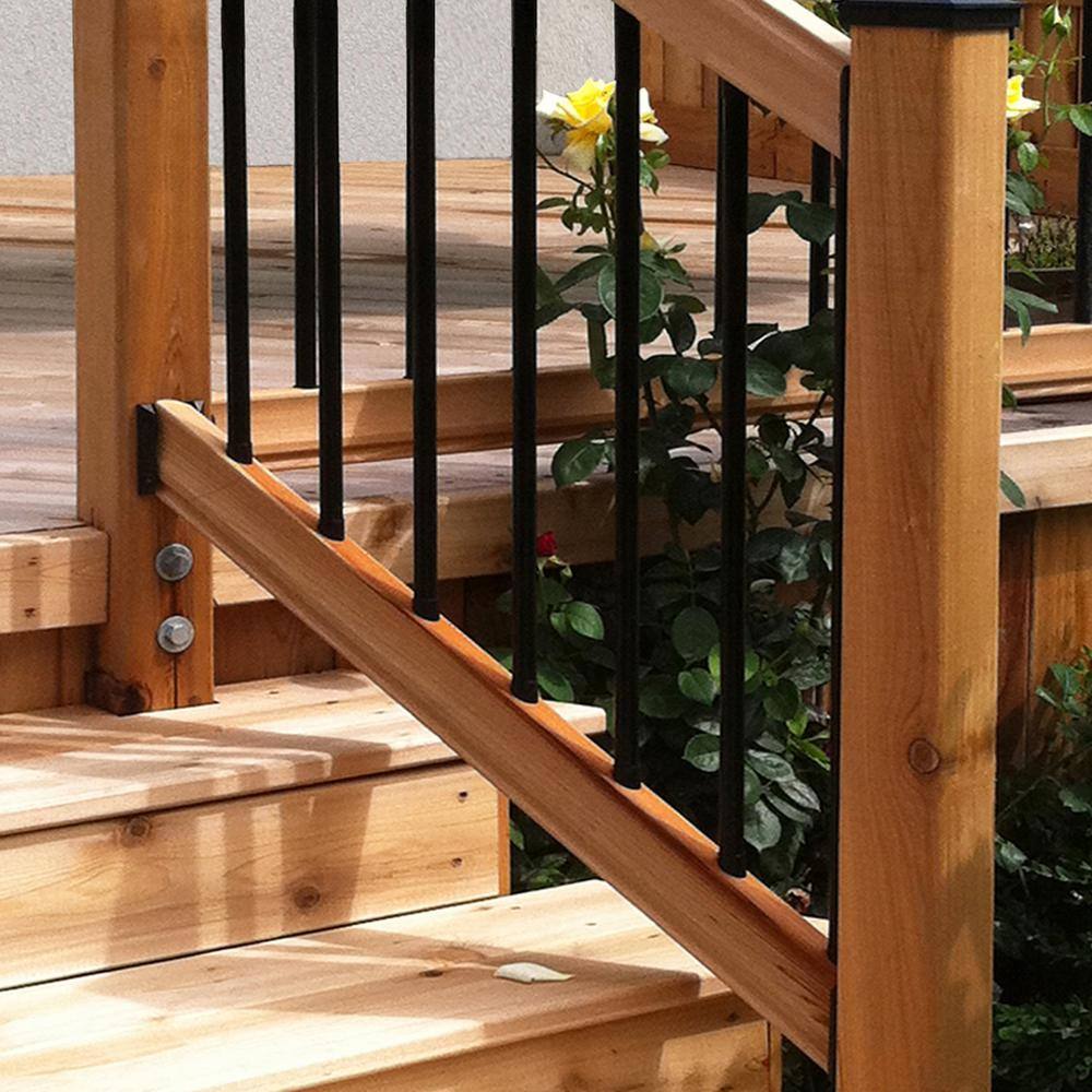 NUVO IRON 3/4 in. Heavy Duty Black Plastic Stair Rail Adapter Connectors for Round Balusters (20-Pack)