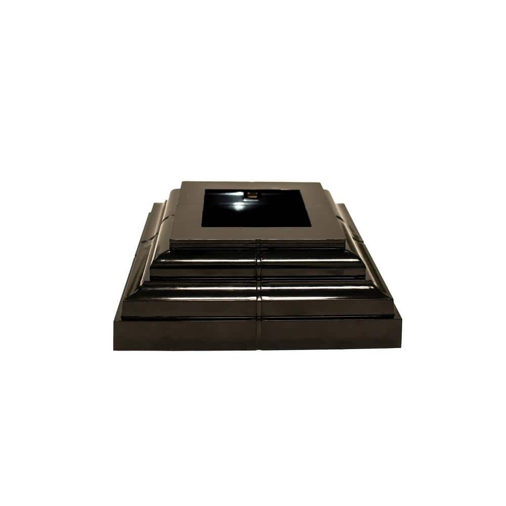NUVO IRON Adjustable Decorative Post Plate Cover from 2 in. To 3-1/2 in.