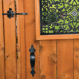 NUVO IRON Wooden Gate Combo Kit with Two 6 in. Tee Hinges, Latch with Catch and Handle