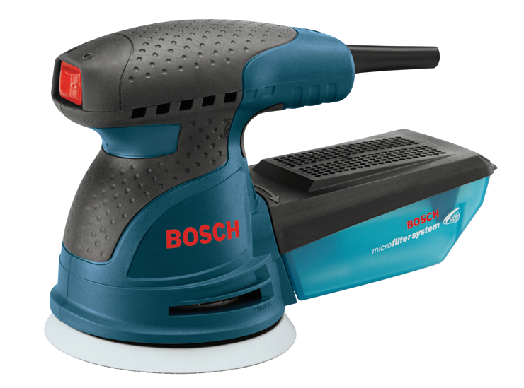 Bosch ROS20VSC 5 In. Random Orbit Palm Sander Kit with Microfilter Dust Canister