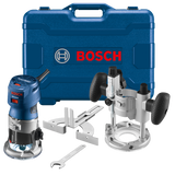 Bosch 1.25 HP Variable-Speed Palm Router Combo Kit with LED Lighting (GKF125CEPK)
