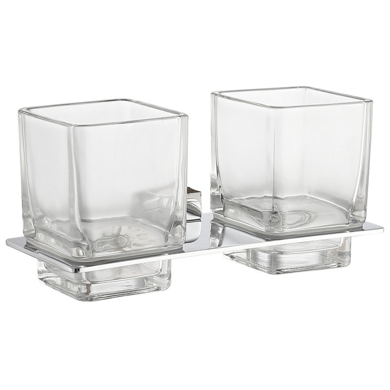 ANZZI Caster 3 Series Dual Toothbrush Holder in Brushed Nickel