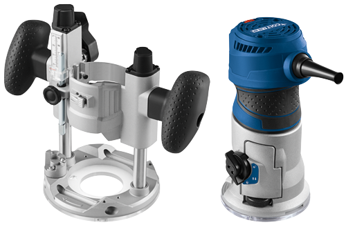 Bosch 1.25 HP Variable-Speed Palm Router Combo Kit with LED Lighting (GKF125CEPK)