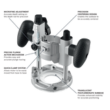 Bosch 1.25 HP Variable-Speed Palm Router Combo Kit with LED Lighting (GKF125CEPK)