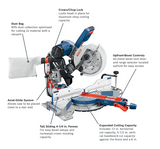 Bosch CM10GD 15 Amp Corded 10 in. Dual‑Bevel Sliding Glide Miter Saw with 60‑Tooth Carbide Blade and Bonus Folding‑Leg Stand