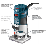 Bosch PR20EVS Colt 5.6 Amp 1.0 HP 120V Variable-Speed Fixed-Base Corded Palm Router